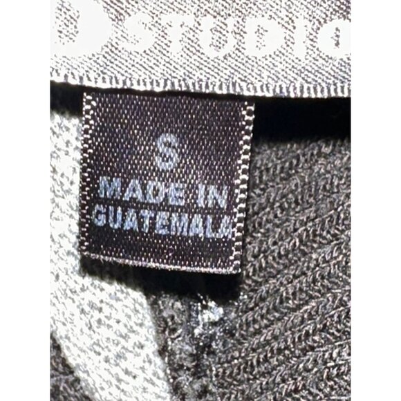 AB Studio Off Shoulder Chevron Stripe Alternating Gray Black Cowl Neck Sweater S - Picture 7 of 8